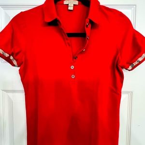 Burberry women’s red polo shirt size small